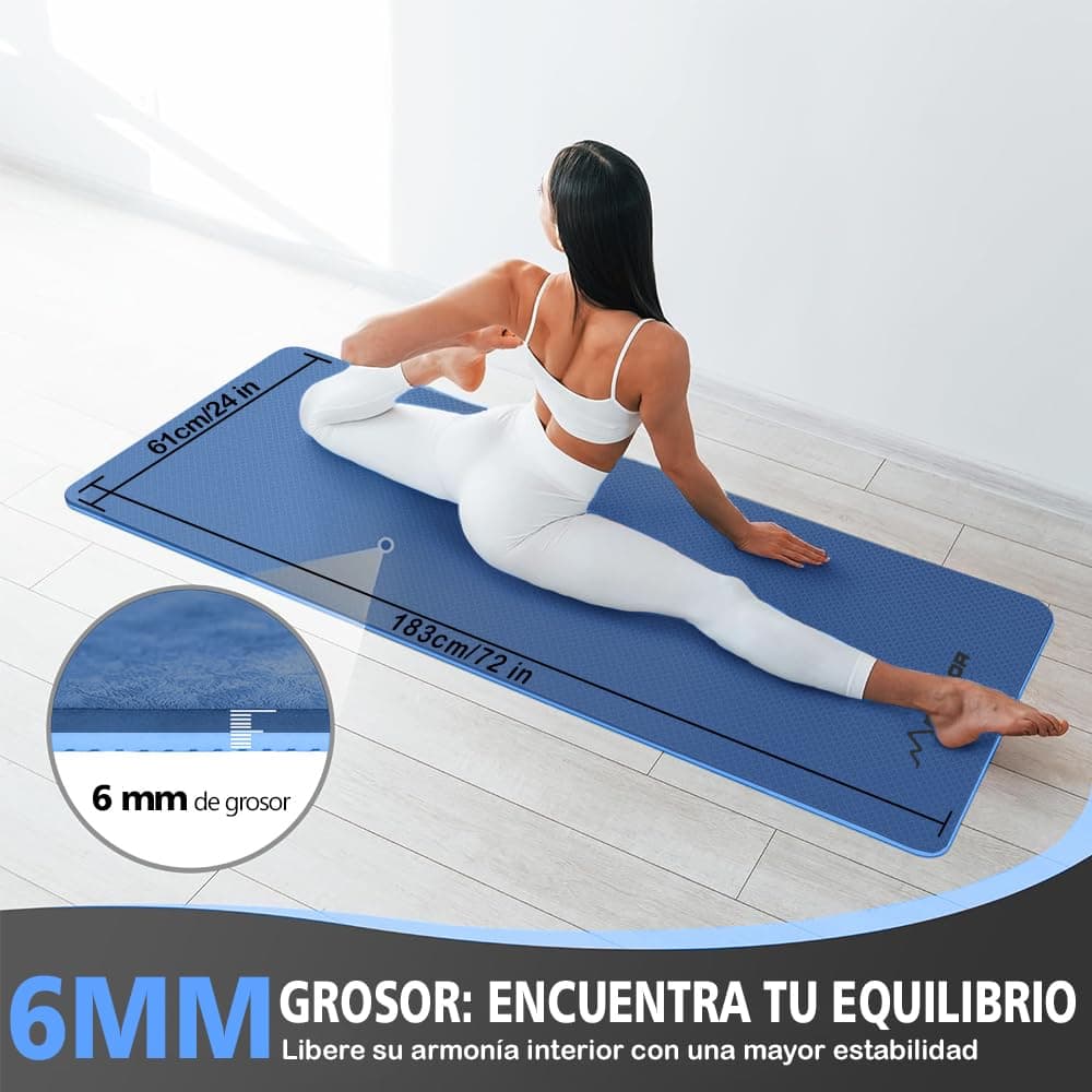 EDECOR 183 x 61CM Tapete de Yoga Antideslizante