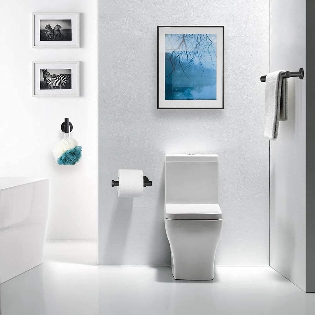 ANNA TOSANI 5 Piezas Juego de Accesorios de Baño Ganchos para Toallas de Baño, Toallero Baño 41cm +