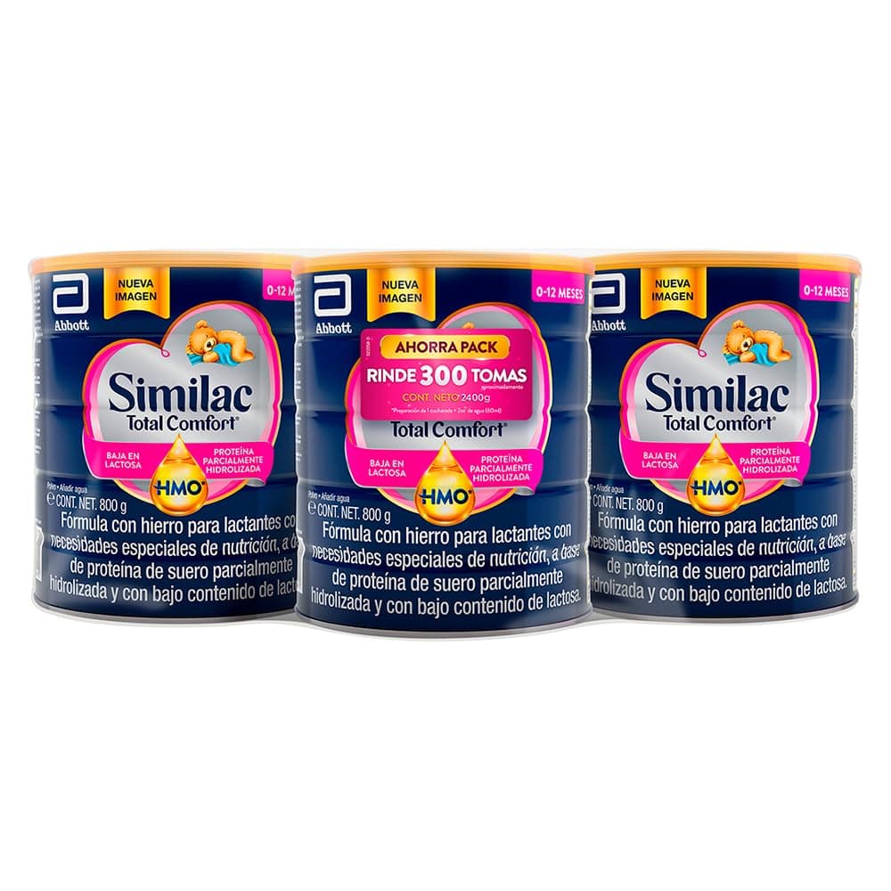 Similac Total Comfort 1 Formula Baja en Lactosa de 0-12 meses Pack 2.4 kg