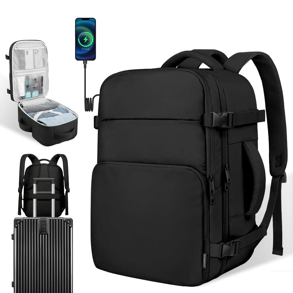 Mochila de Viaje 10 kg Avion 45L Grande Impermeable para Hombre y Mujer