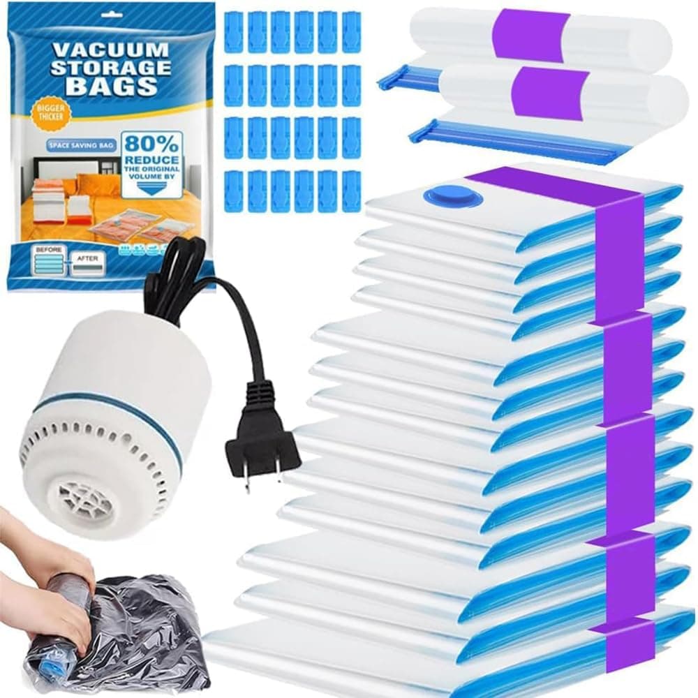 15 Piezas Bolsas de Almacenamiento al Vacío