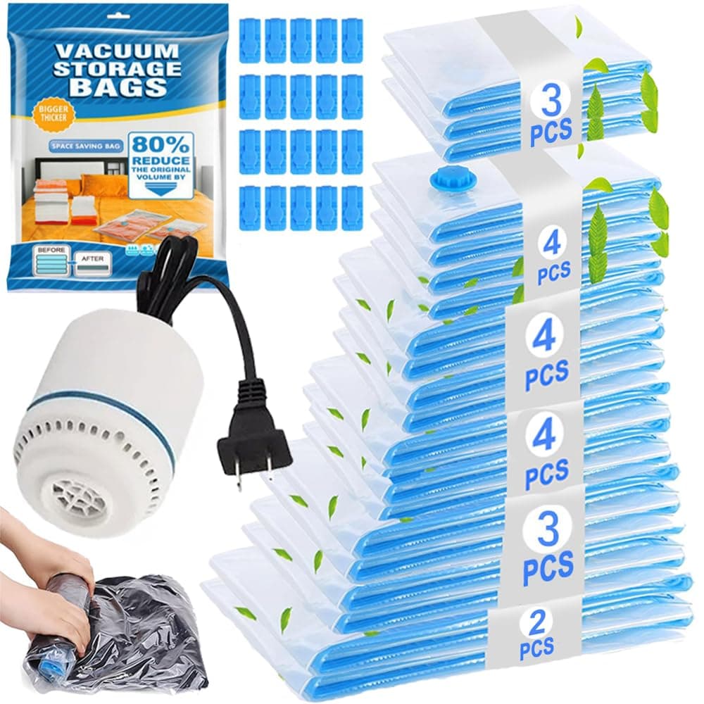 20 Piezas Bolsas de Almacenamiento al Vacío