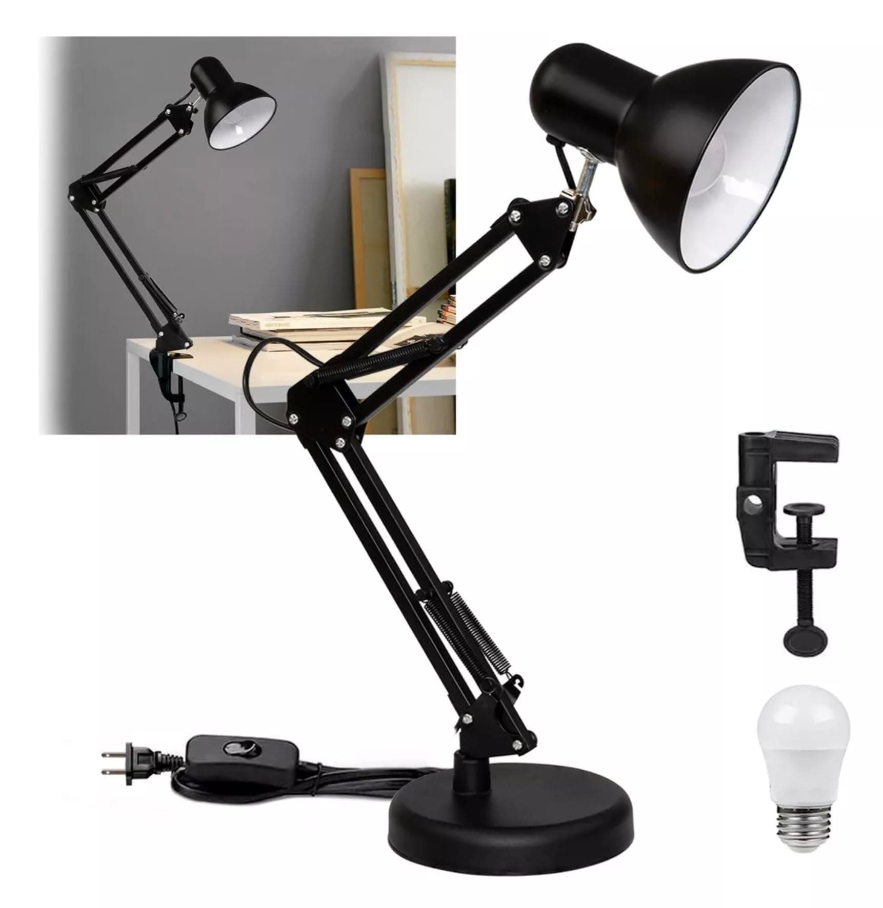 SELECTSHOP Lampara De Escritorio 2 En 1