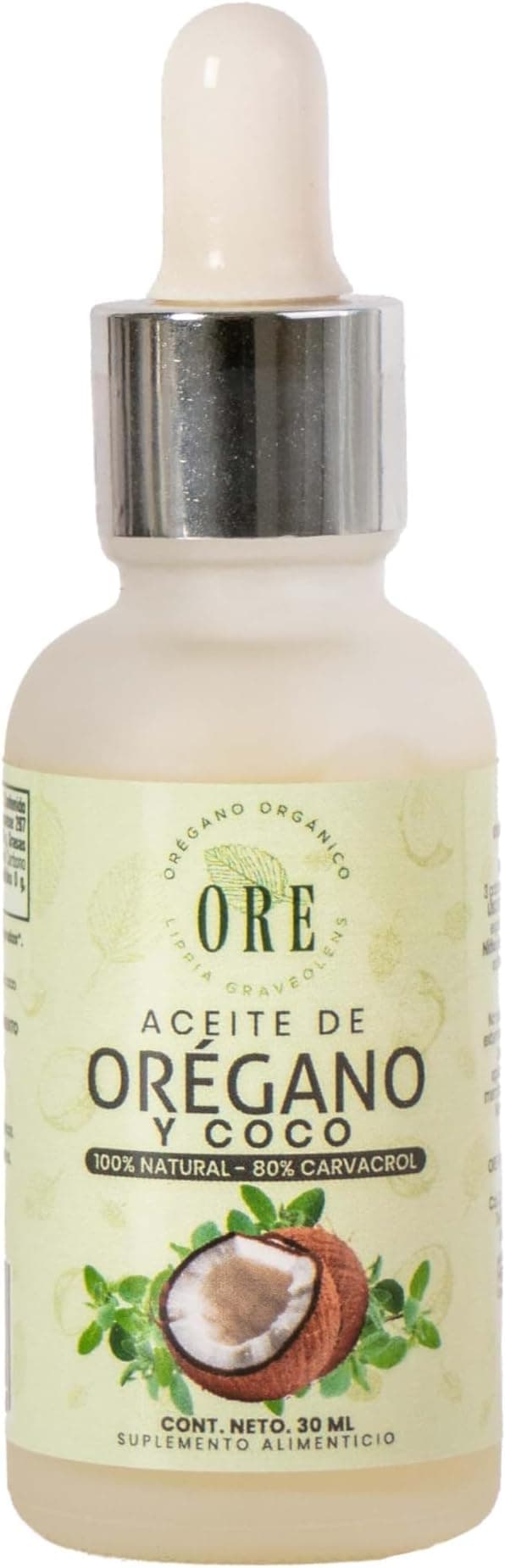 ORE Aceite de Oregano y Coco 100% Natural | Organico | 30 ml