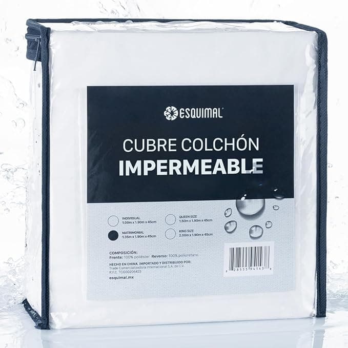 ESQUIMAL Protector de Colchón 100% Impermeable
