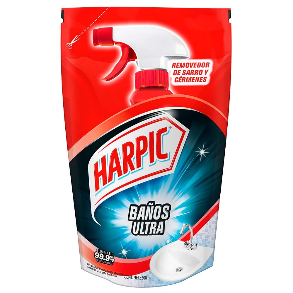 Harpic Limpiador Líquido para Baños Baños Ultra Repuesto de 500 ml