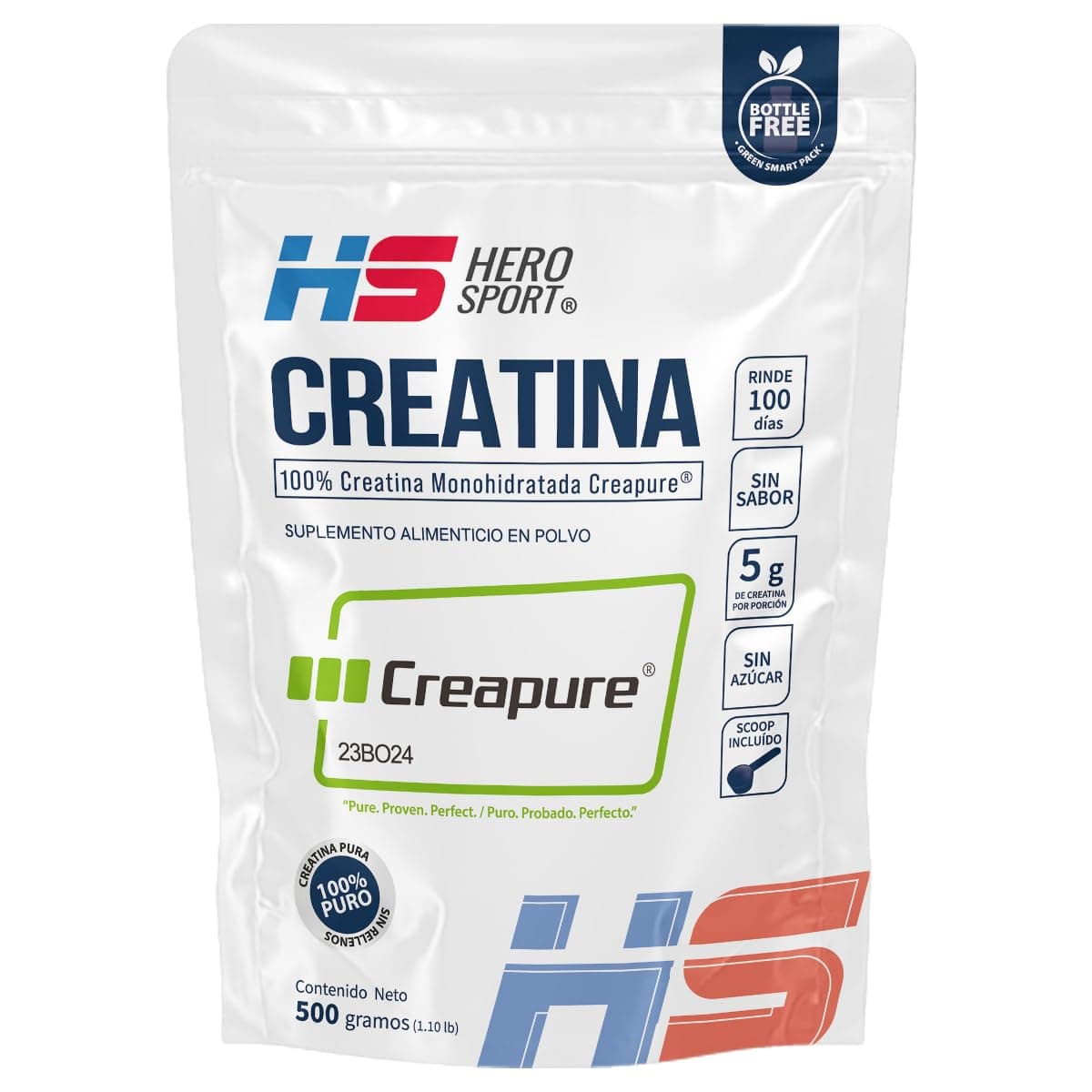 HS HERO SPORT Creatina Monohidratada Micronizada Creapure® 500g