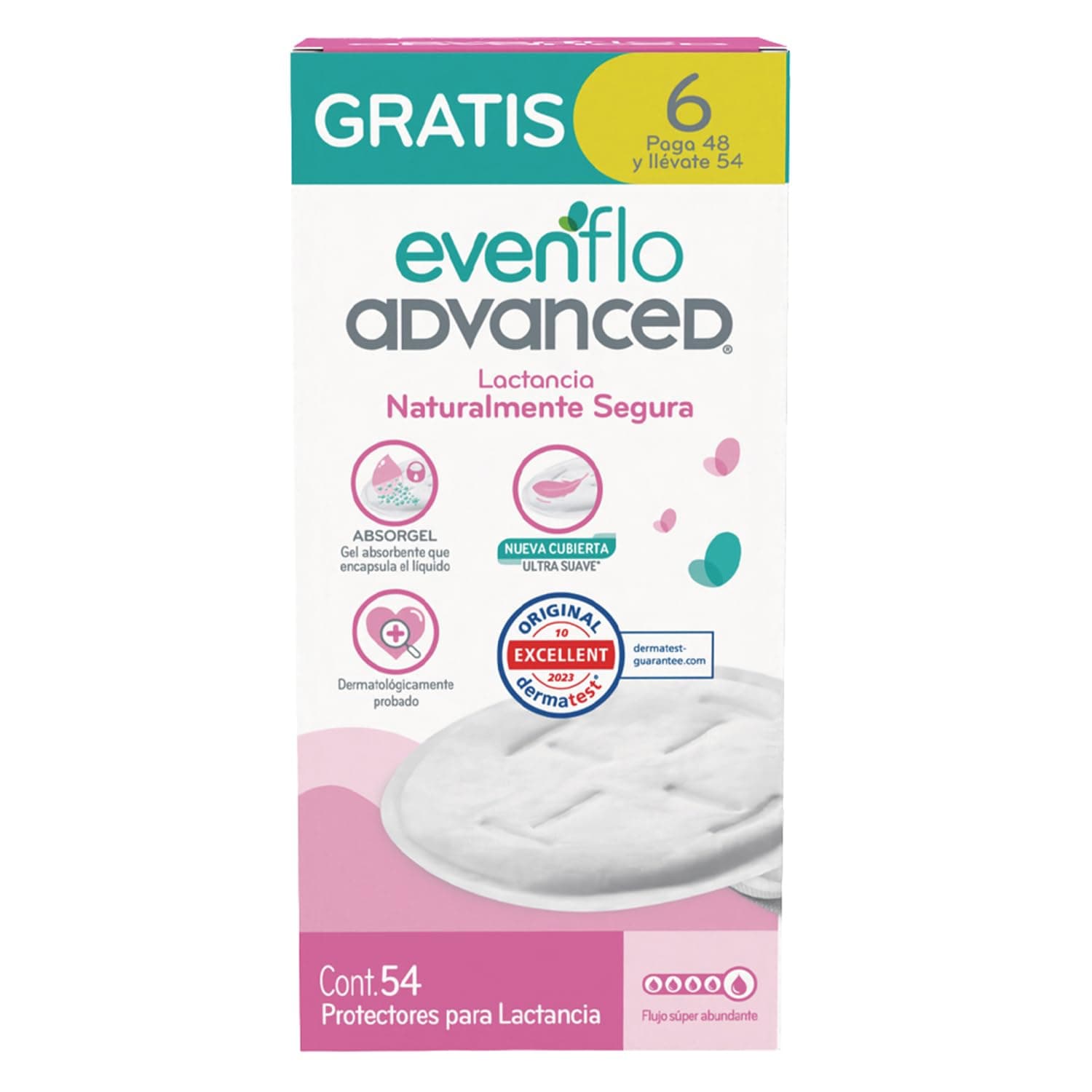 Advanced by Evenflo, Protectores para Lactancia, 1 paquete de 54 piezas