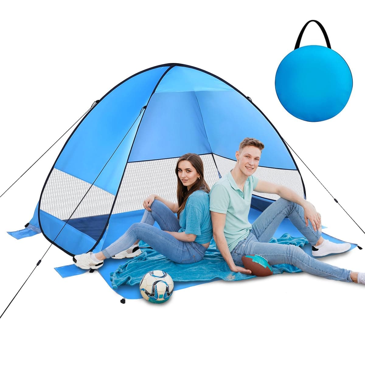 Raganet, Carpa para Exteriores Plegable, Jardín y Camping, para 2 a 3 Personas, Portátil, Fácil de