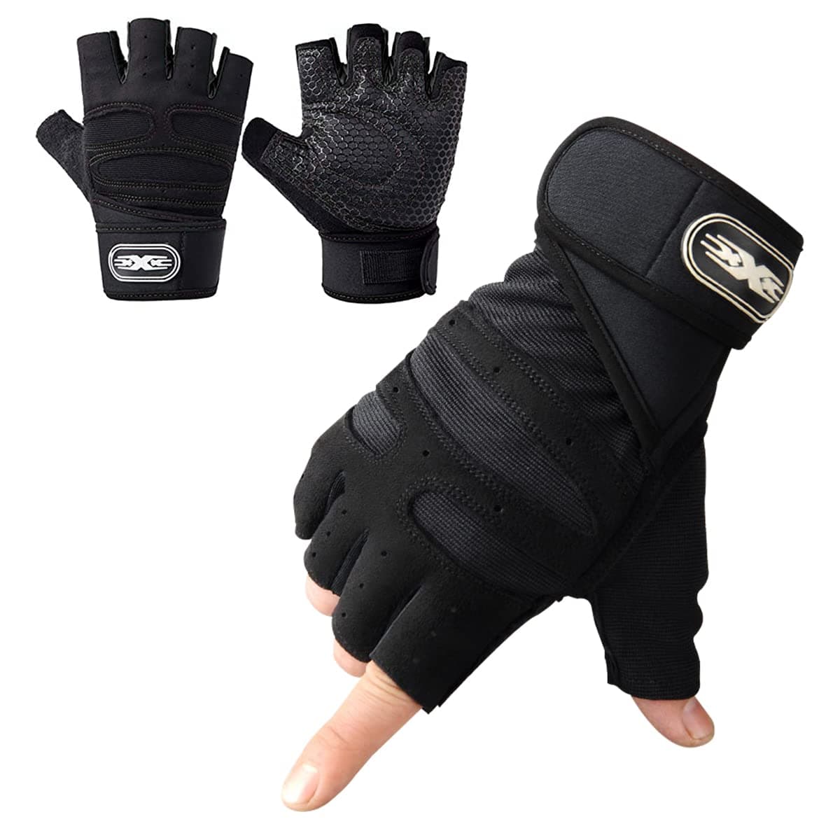 DQST Guantes para Gym, Guantes Deportivos para Gimnasio, Guantes Antideslizante y Transpirable