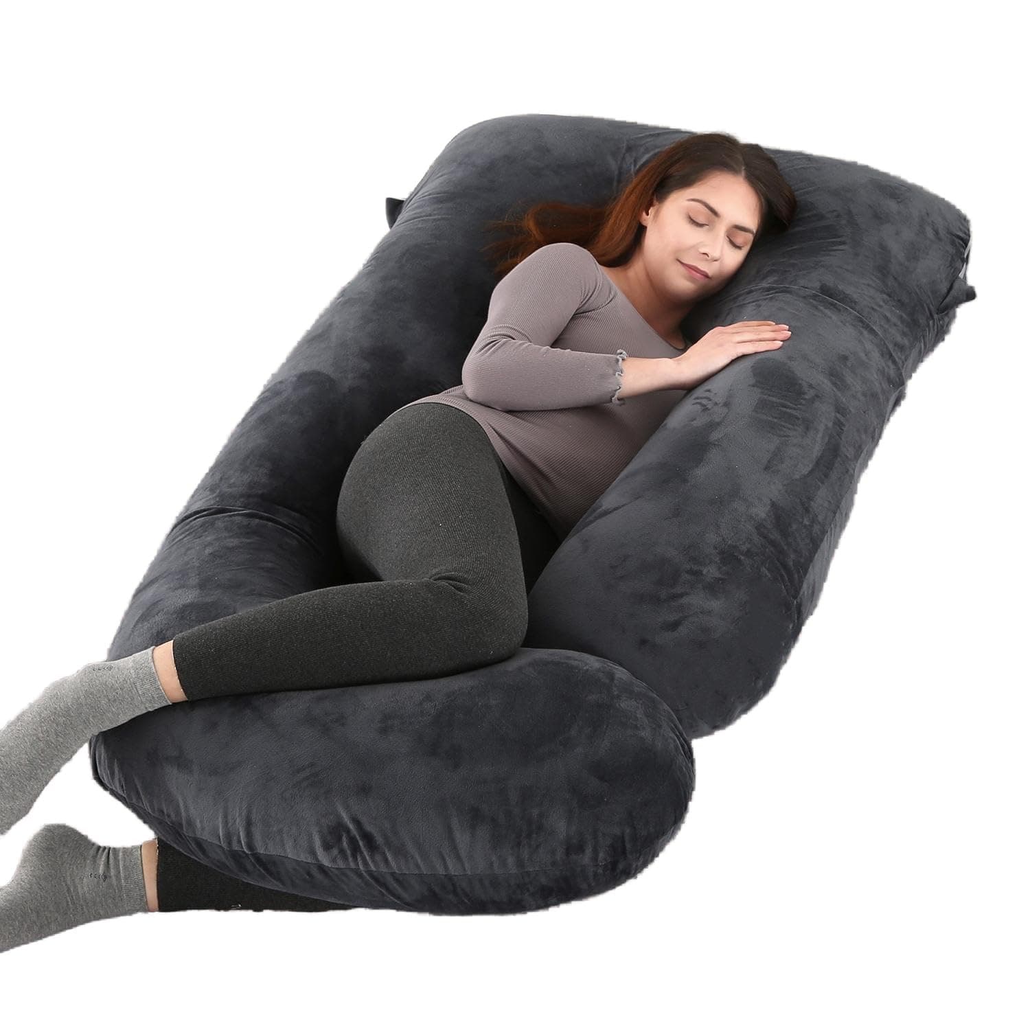 ALLOPERA - Almohada de embarazo en forma de U, almohada de maternidad de