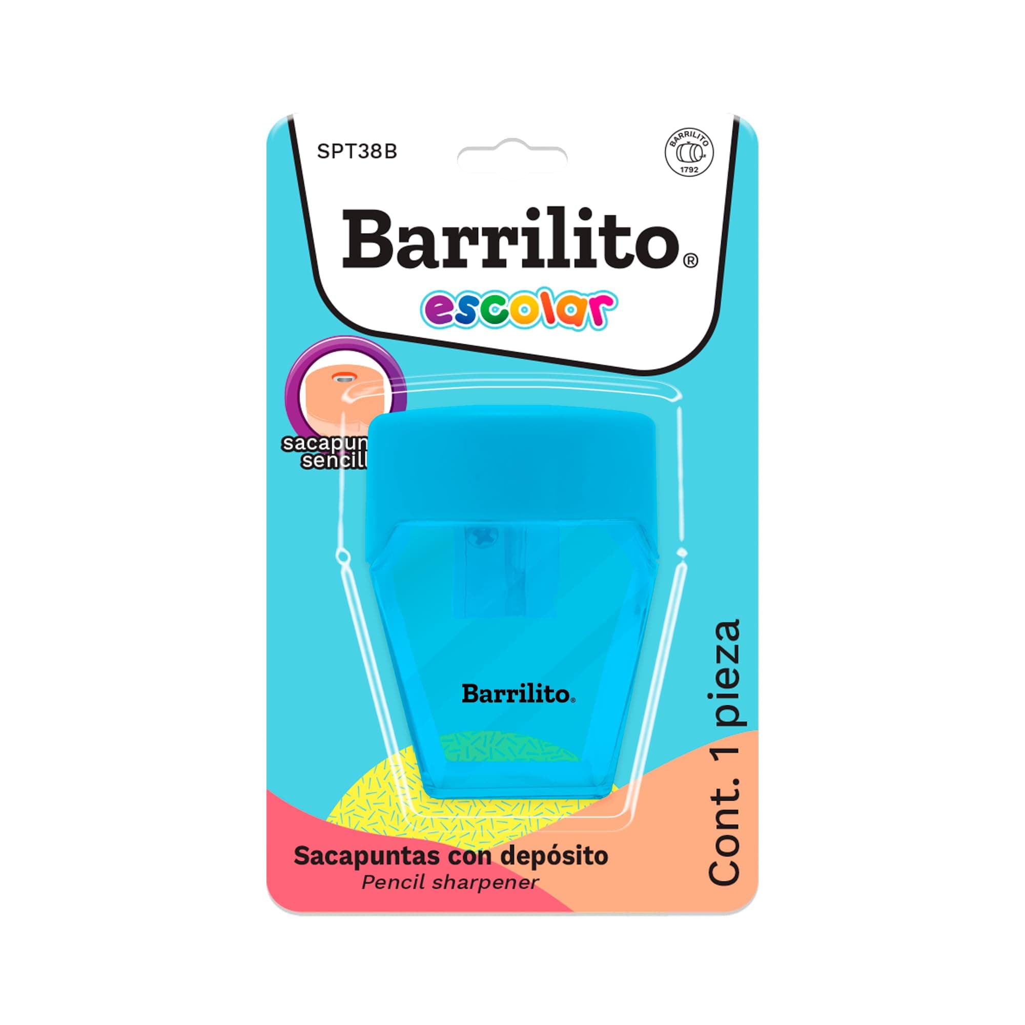 Barrilito Sacapuntas plástico
