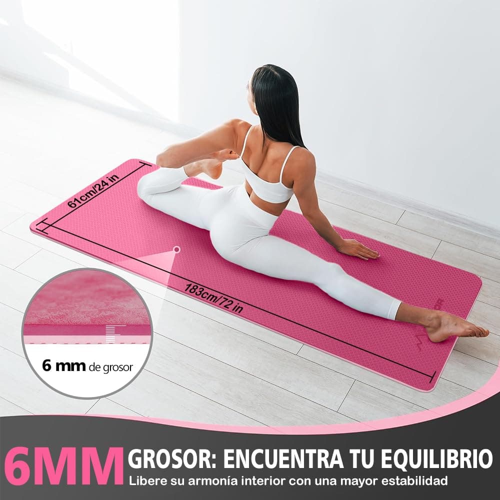 EDECOR 183 x 61CM Tapete de Yoga Antideslizante