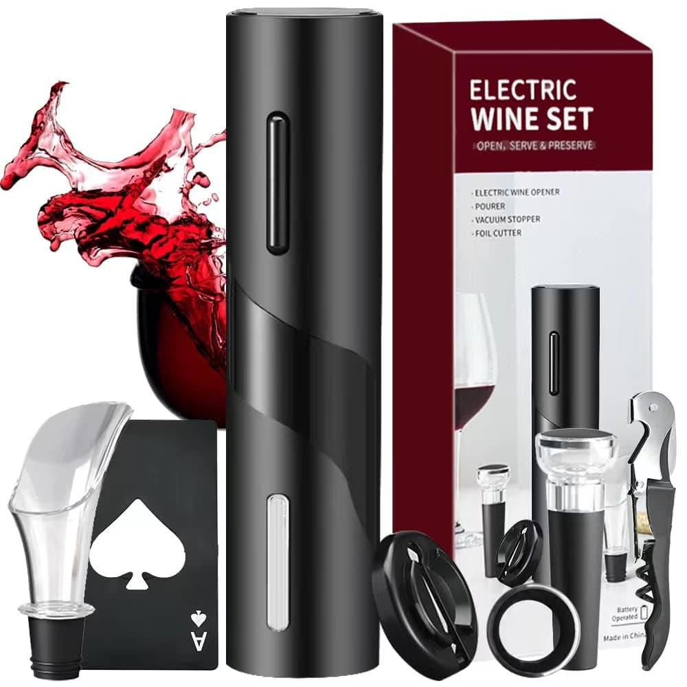 Sacacorchos Eléctrico de Vinos 7 En 1 Juego De Abridor De Vino Eléctrico Destapadores Eléctricos