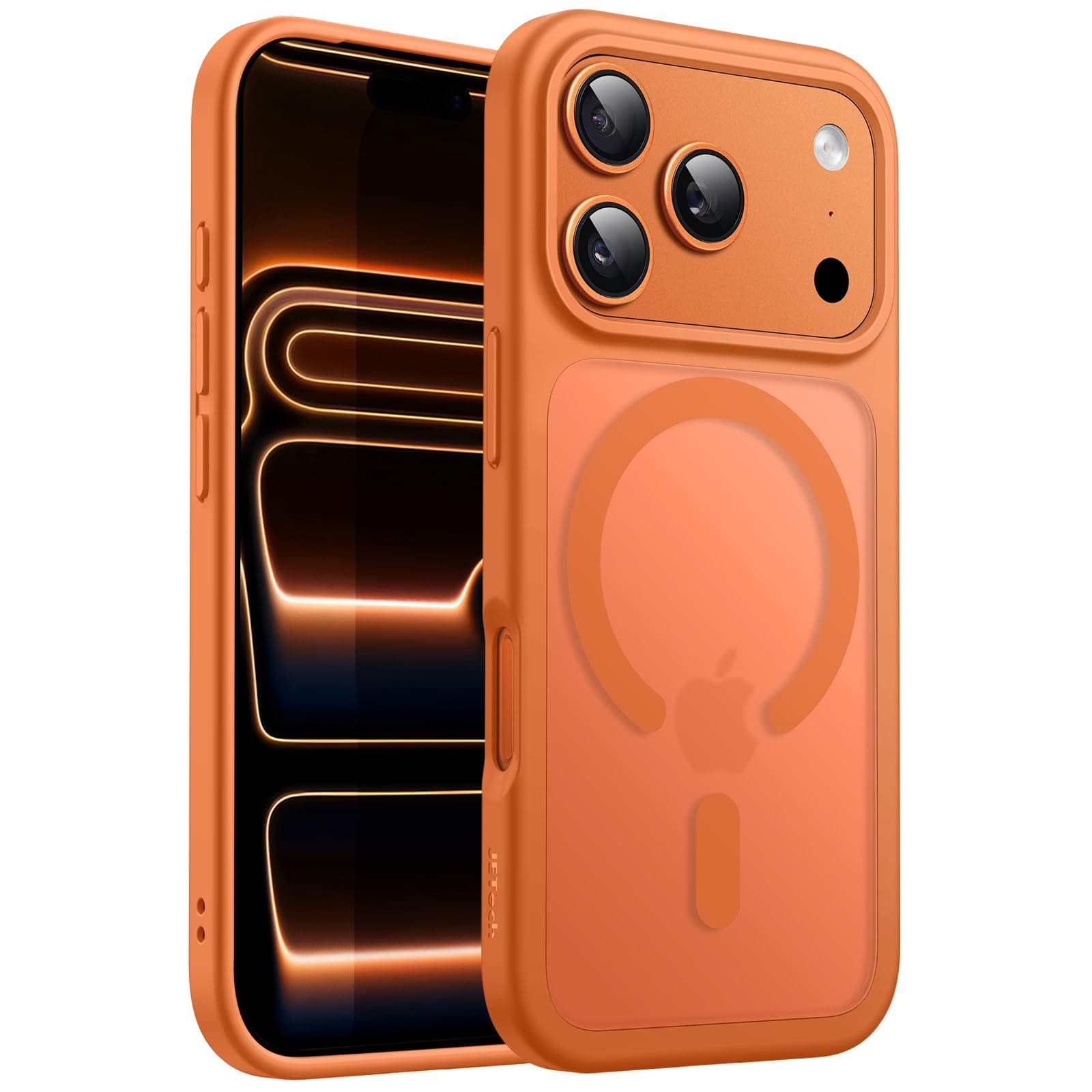 JETech Funda Magnética Mate para iPhone 17 Pro MAX, Naranja