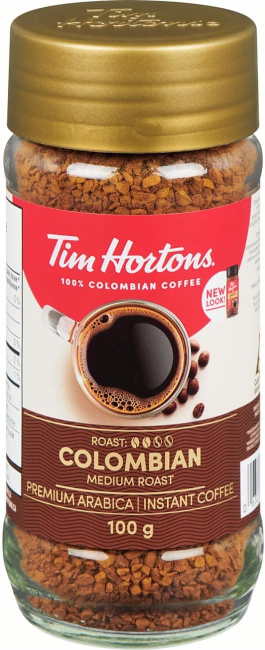 Tim Hortons Café Instantáneo Liofilizado Tostado Medio 100% arábica, 100% colombiano 100g