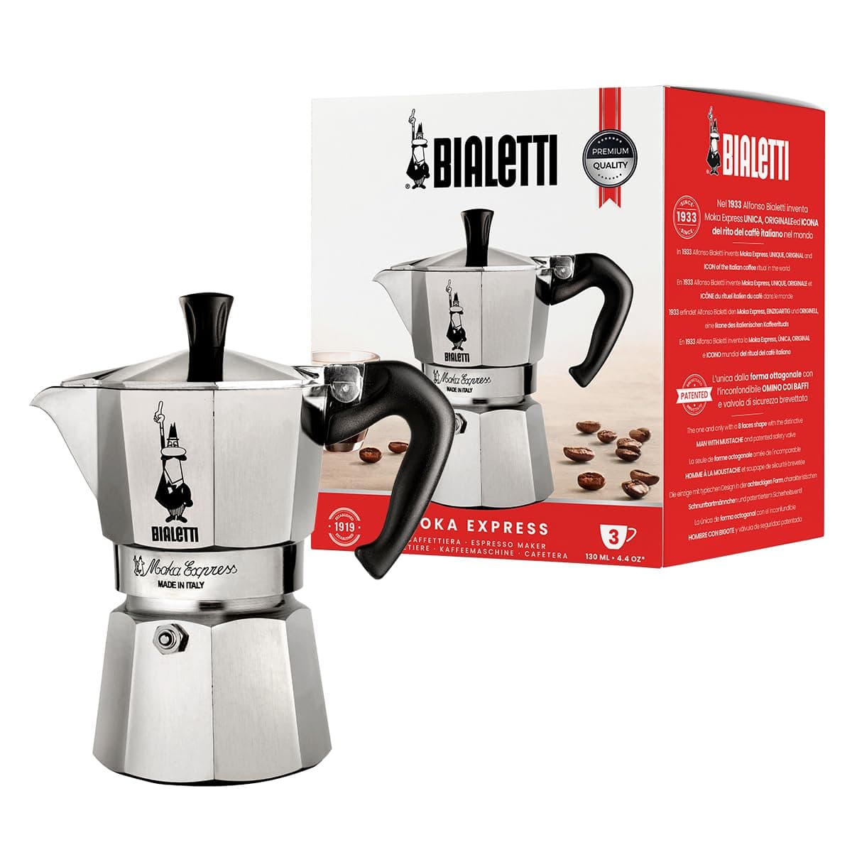 Bialetti - Moka Express: Icónica Cafetera Italiana para Espresso