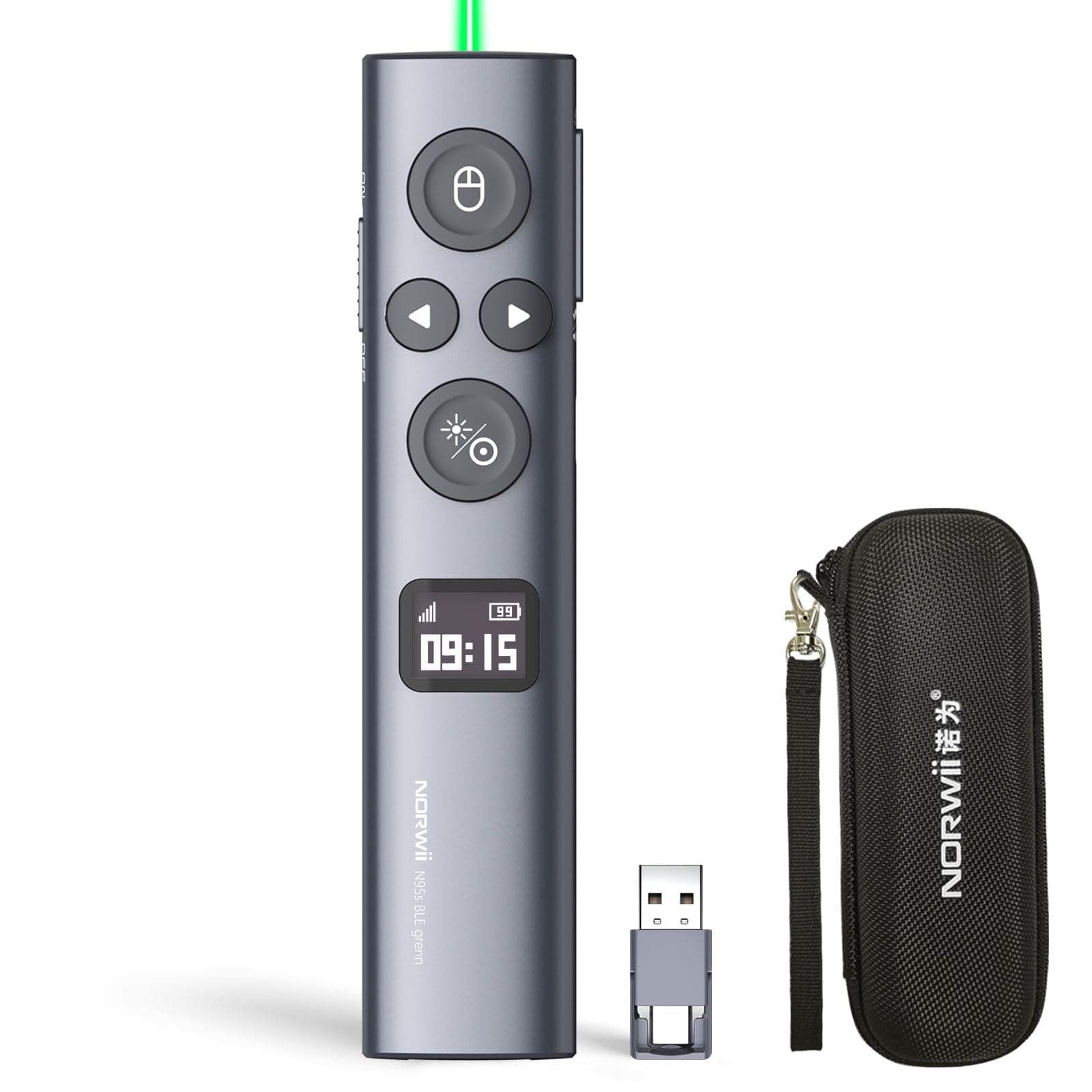 Norwii N95s puntero láser clickers, apuntador laser para presentaciones