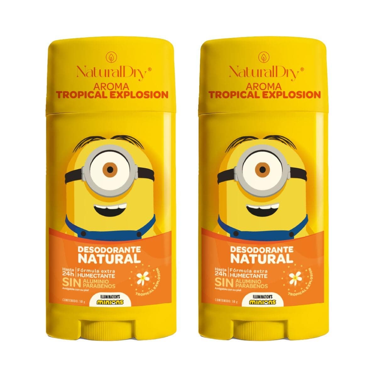 Naturaldry - Desodorante para Niños y Teens Natural Infantil Minions 50G