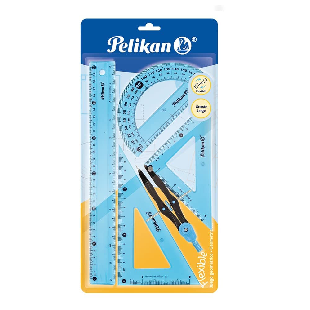 Pelikan Juego Geométrico Flexible 5 Piezas - Mediano