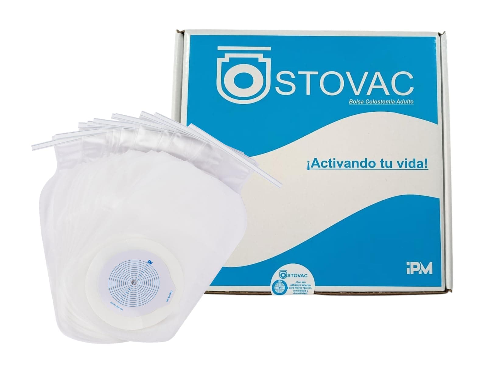 Ostovac | Bolsa de Colostomía o Ileostomía Adulto | Autoadherible Recortable 25 a 60 mm | Drenable