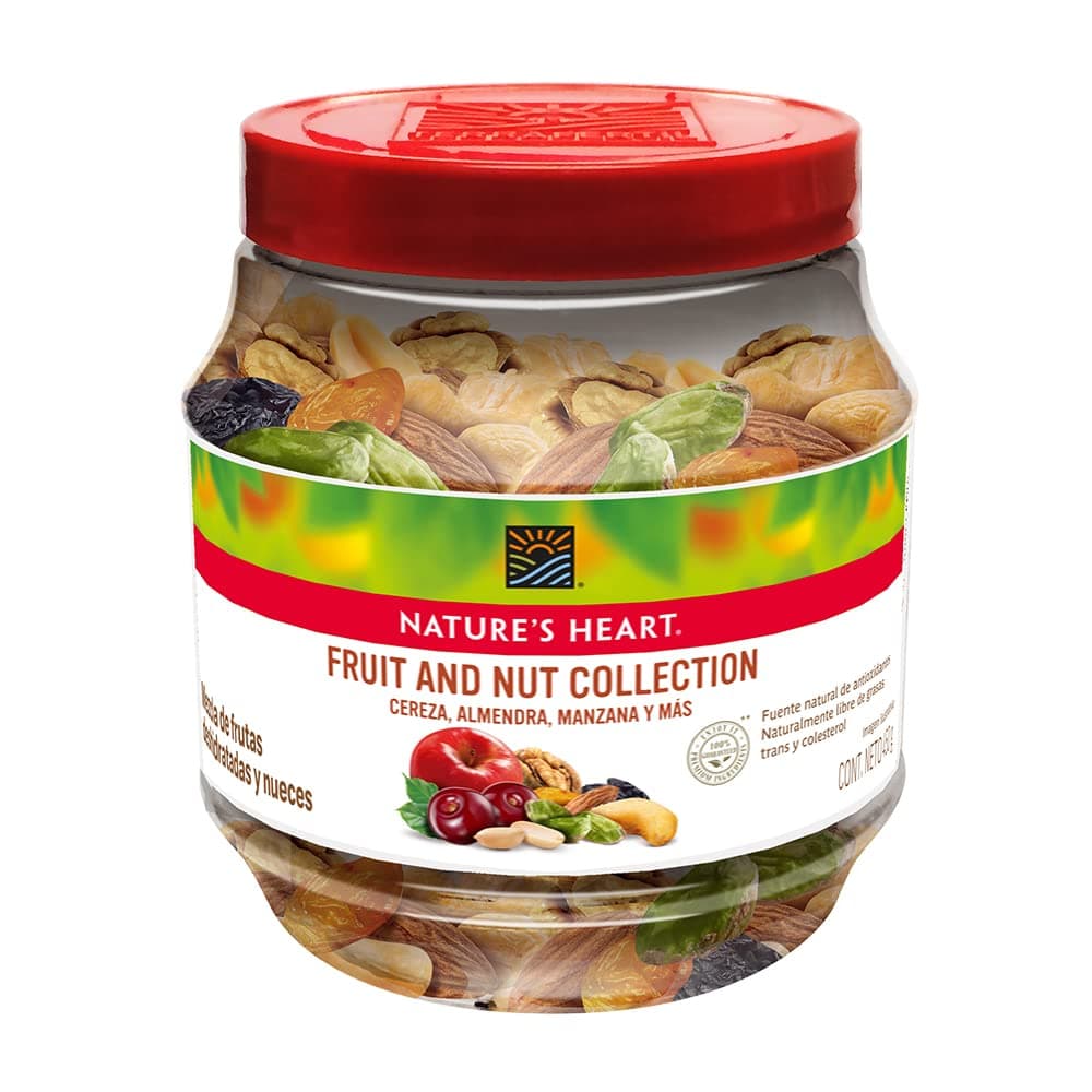 Nature's Heart Fruit and Nut Collection Botana Saludable Bote de 450 gramos