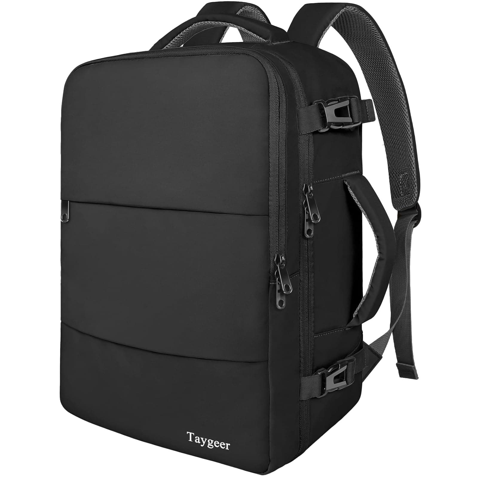 Taygeer Mochila de Viaje 10 kg Avión 40L para Hombre y Mujer, Negra