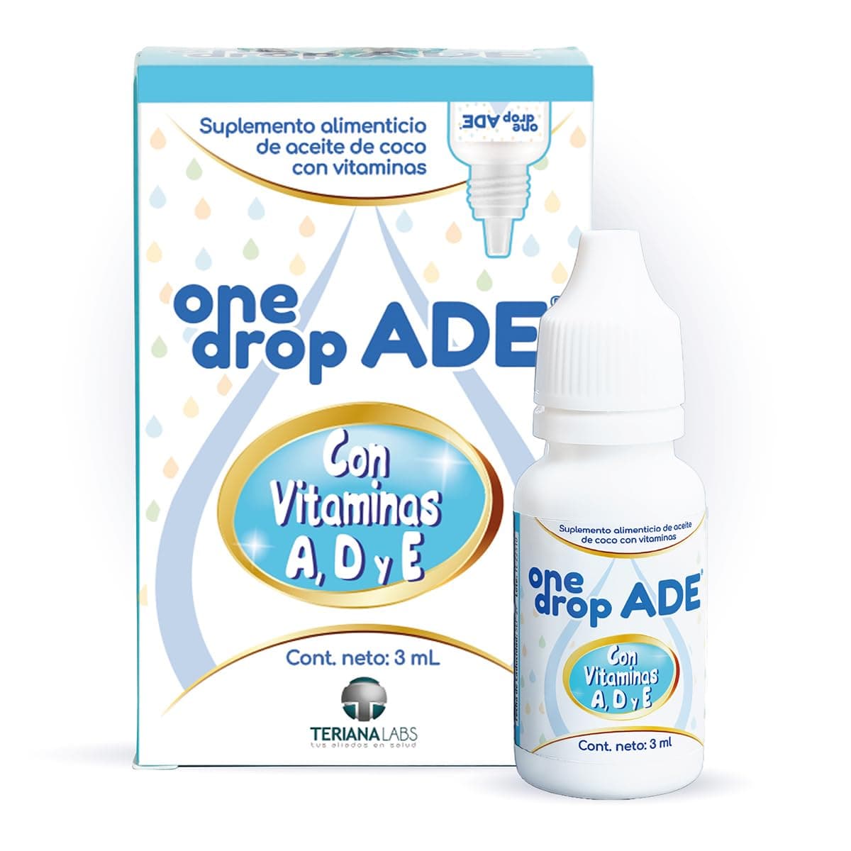 Vitamina ONEDROP ADE | Frasco de 3 ML (114 Gotas) | Rinde +3 meses | Vitamina A