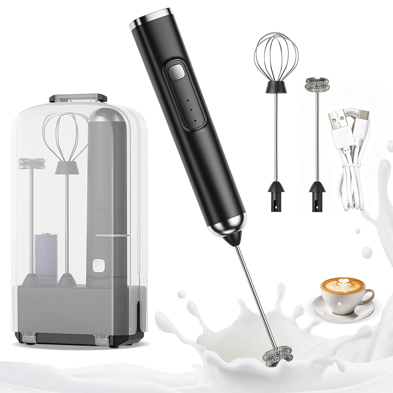 OUARTV Espumador de Leche Recargable USB