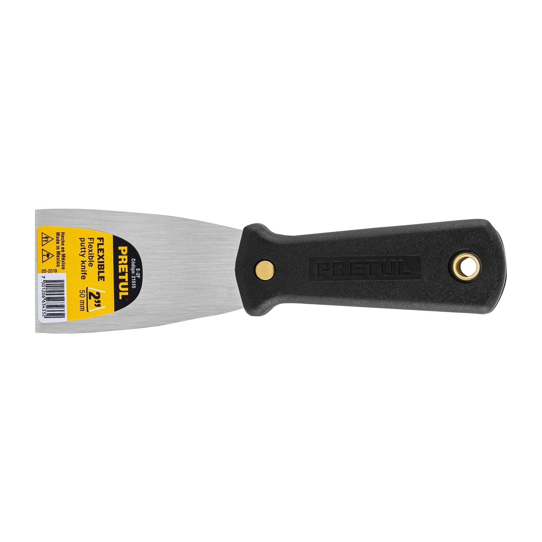 Pretul E-2F, Espátula Flexible, en Acero al Alto Carbono, 2"