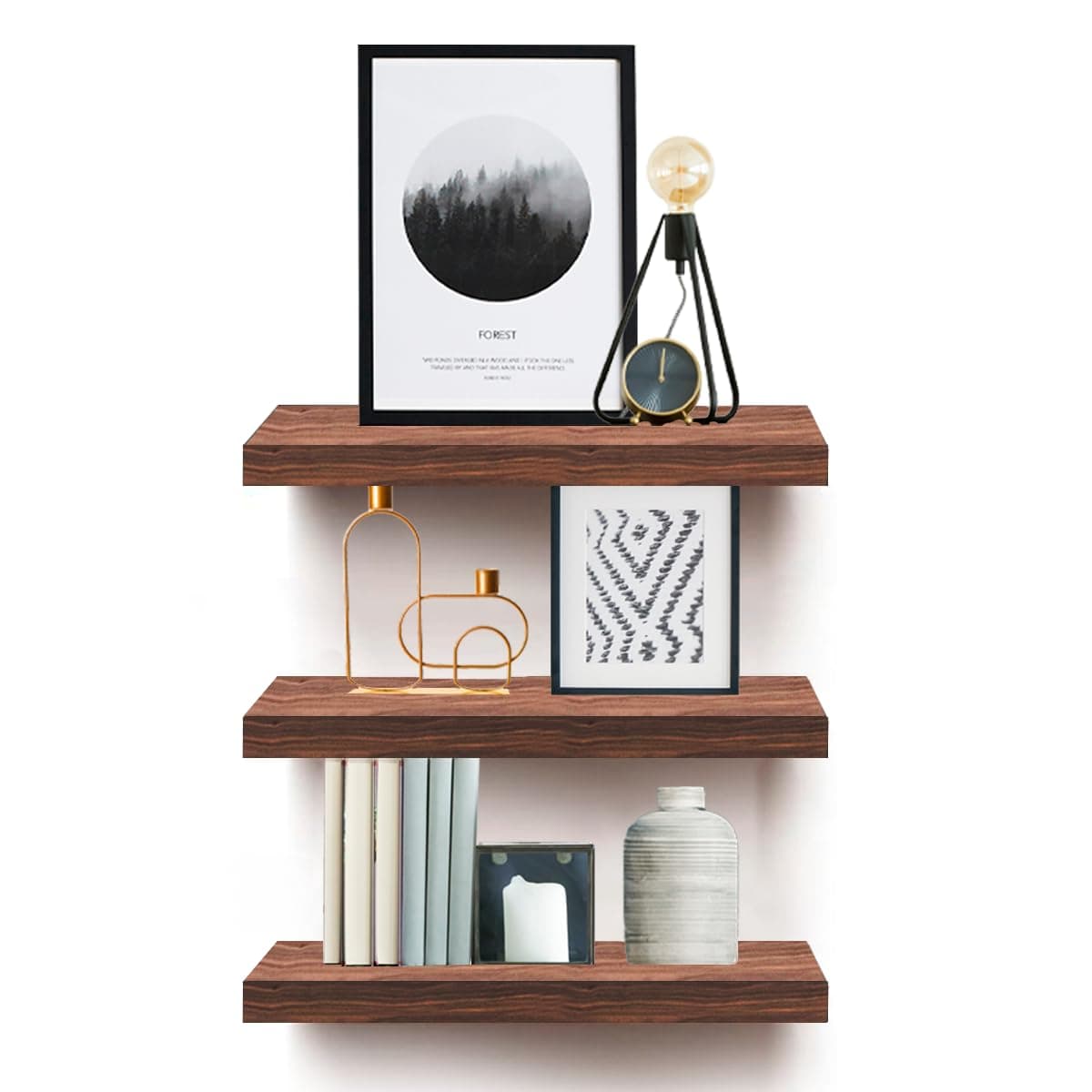 KITUL Set de 3 Repisas Flotantes de Pared 30x15 cm de MDF