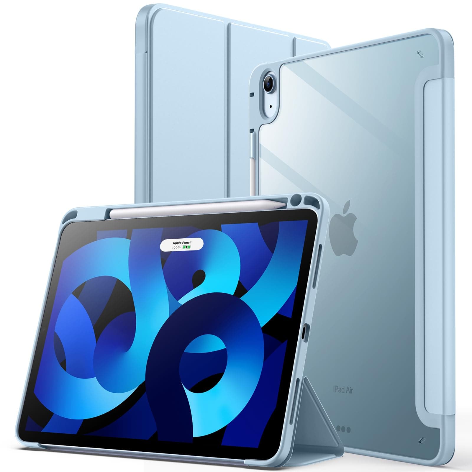 JETech Funda para iPad Air 11" M4/M3/M2 & Air 10.9" 5/4, Azul Claro
