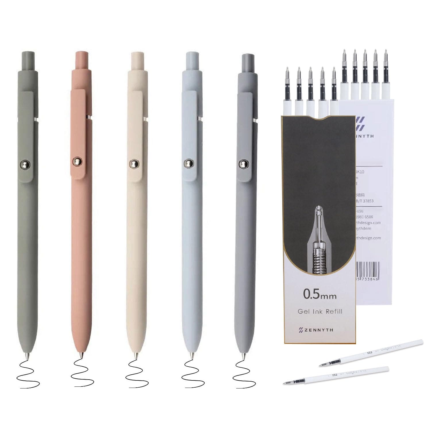 5 Pcs Bolígrafos de Gel Punta Fino