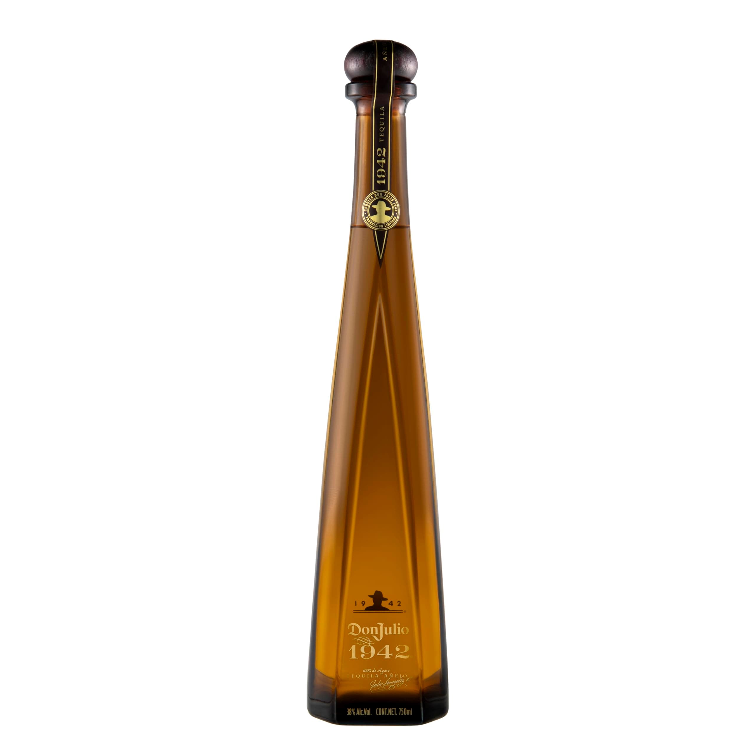 Don Julio, Tequila 1942 Añejo 750ml, Sabor Vainilla y Agave, 36 Meses Barricas de Roble Americano