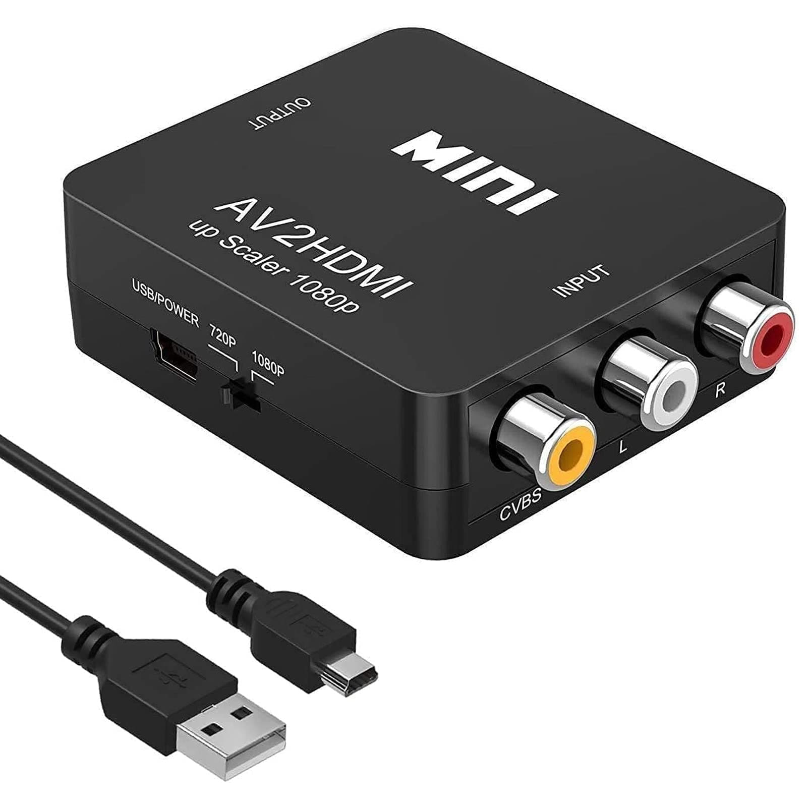 Qzgyoool - Adaptador RCA a HDMI