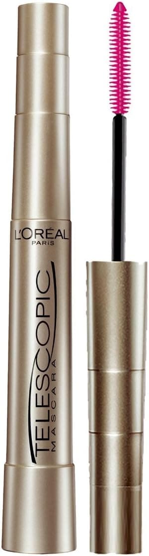 L'Oréal Paris - Máscara telescópica de maquillaje, Washable Blackest Black