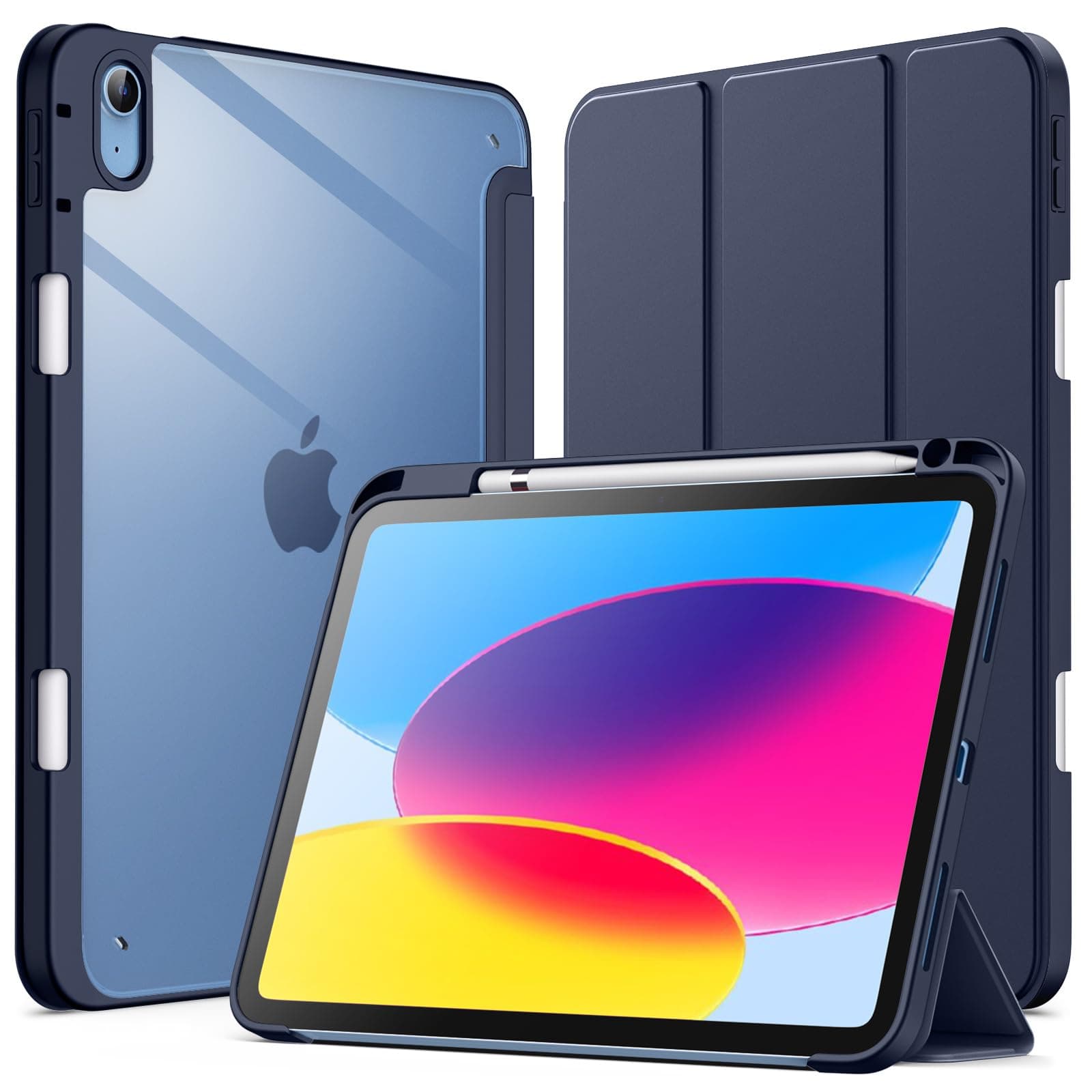 JETech Funda para iPad (A16) 11.ª/10.ª Gen, Azul Marino