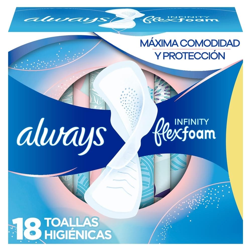 Always Infinity Día FlexFoam Toallas Higiénicas