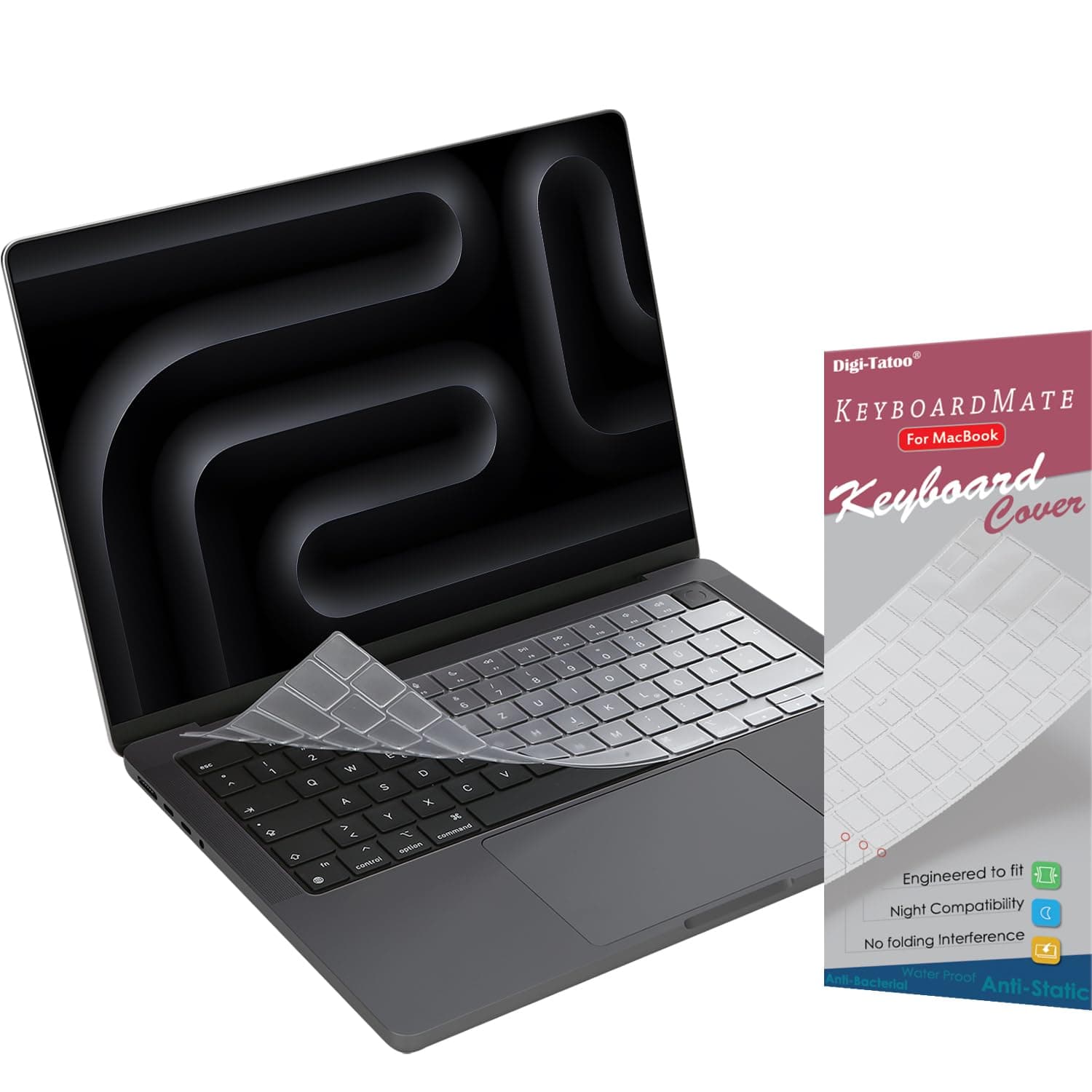 Digi-Tatoo Cubre Teclado Español Compatible con 2026 MacBook Neo, MacBook Pro 14"/ 16" y MacBook