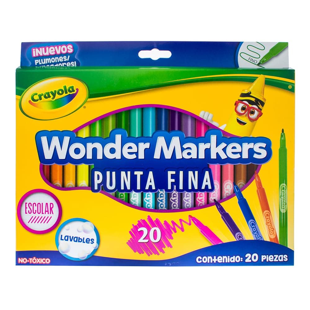 CRAYOLA - 20 marcadores Wonder