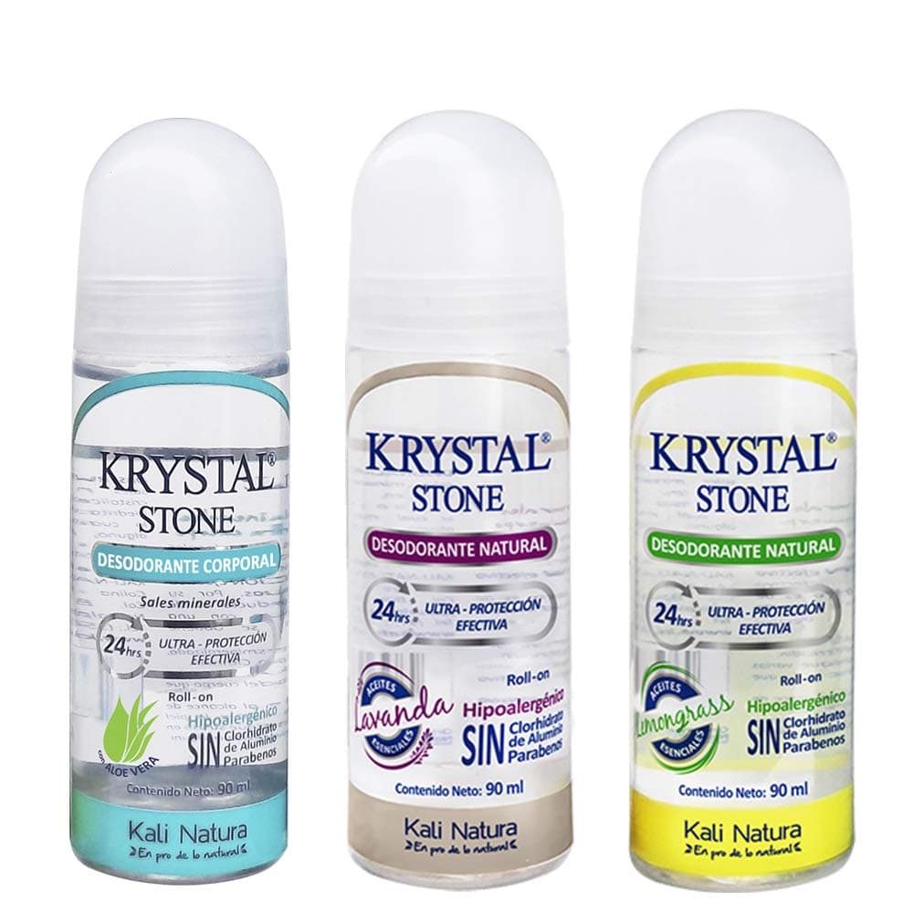 KRYSTAL STONE Desodorante Roll-On 90 ml (3 Pack)