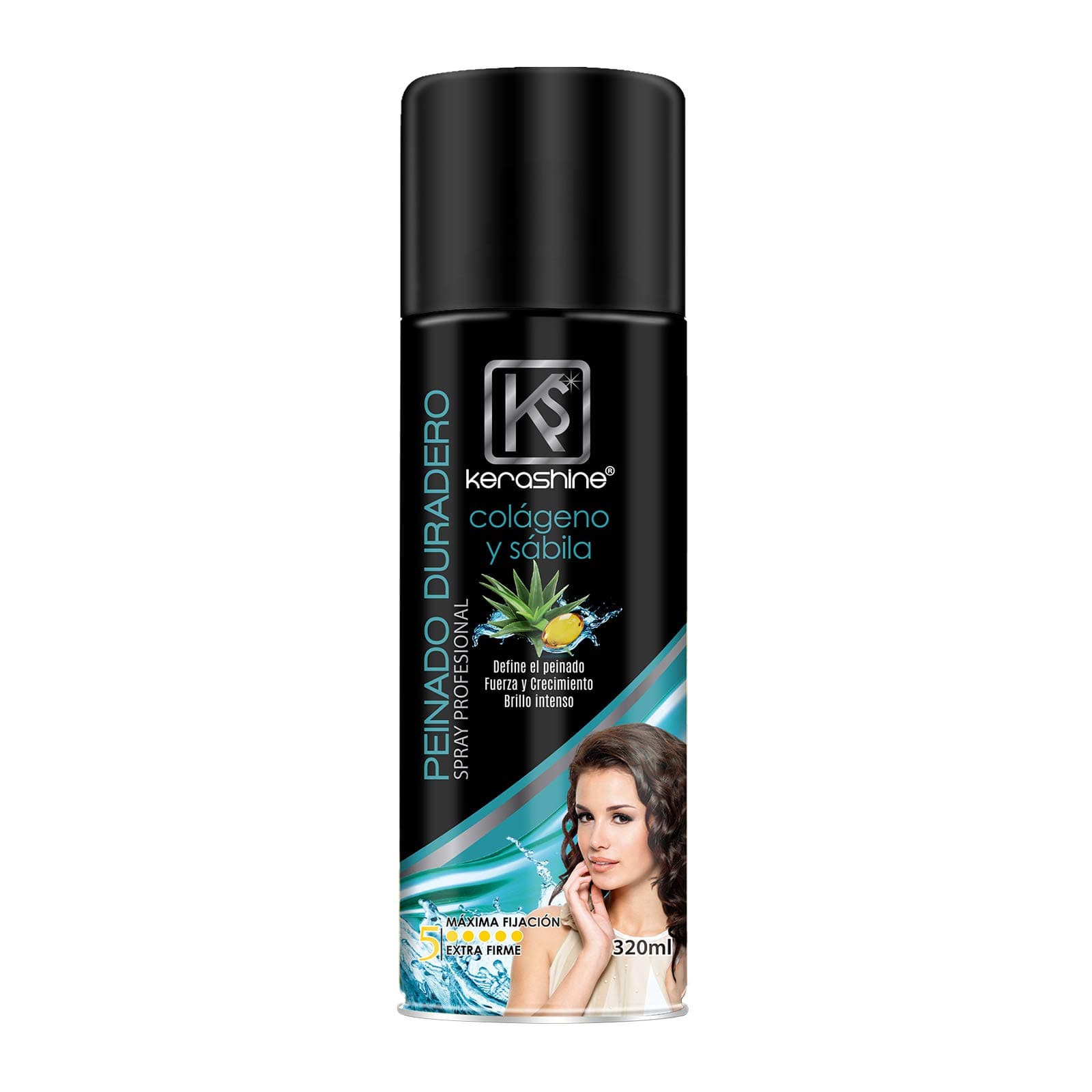 KeraShine Hair Spray Fijador Colageno y Sabila 320 ml