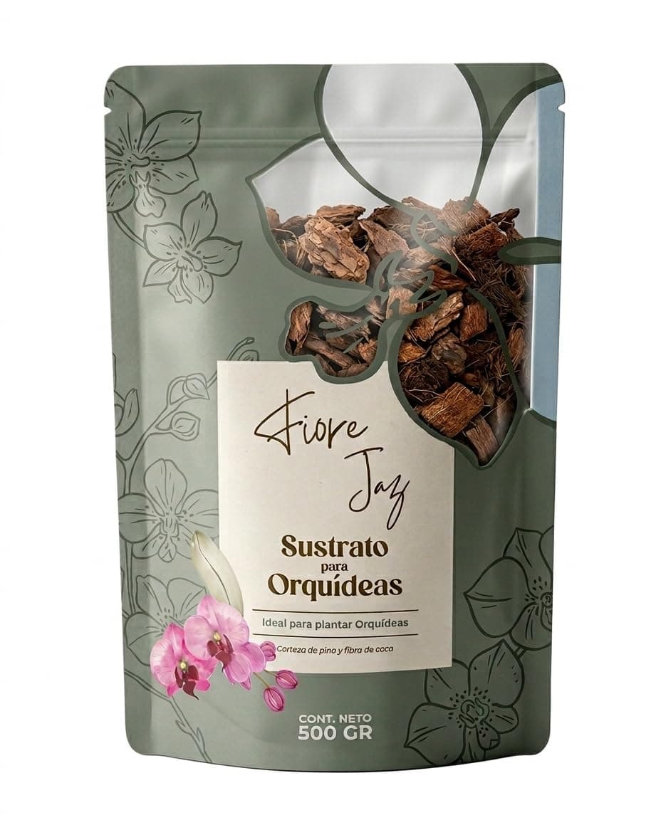 Fiore Jaz Sustrato de Corteza de Pino y Fibra de Coco para Orquídeas 500 g