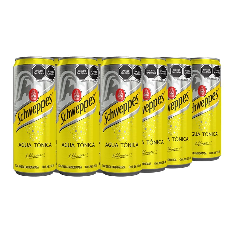 Schweppes Agua Tónica - 12 latas x 355 ml, Total: 4.26 L