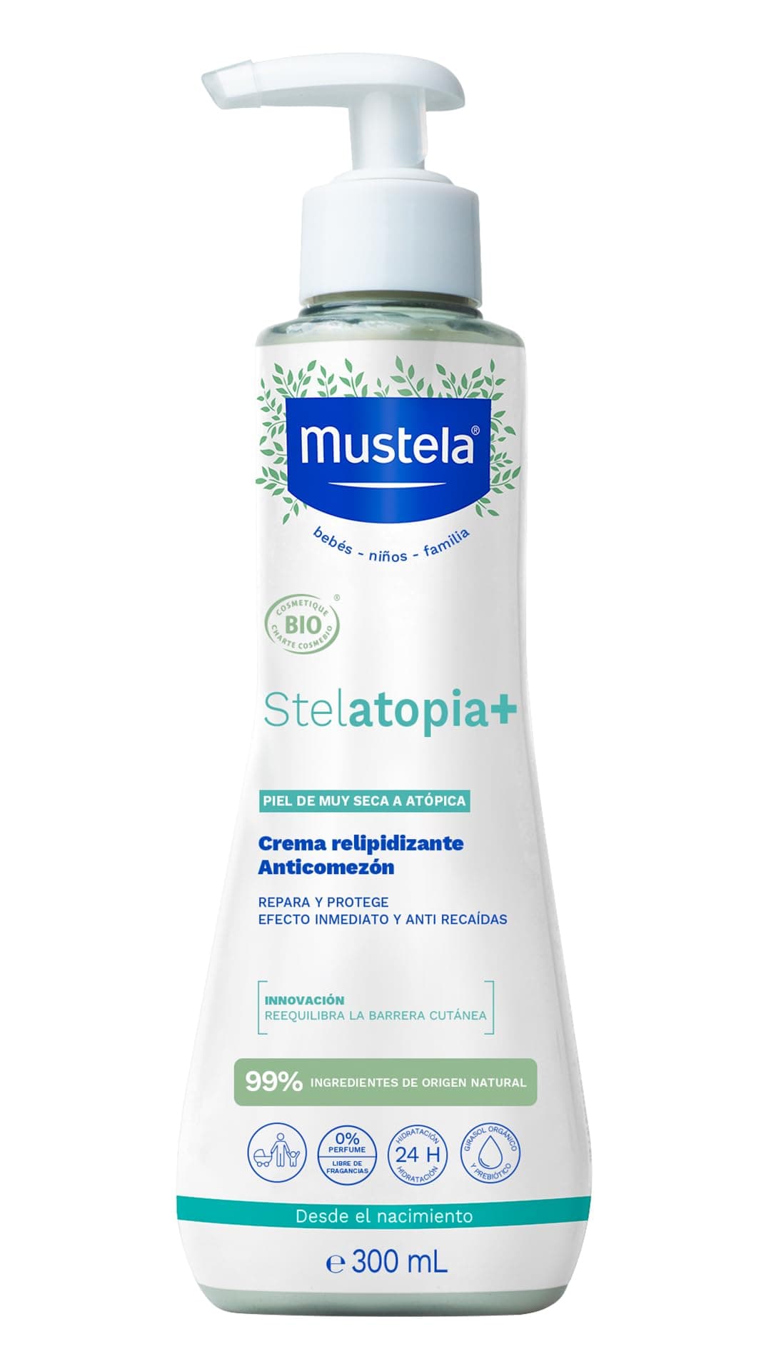 Mustela Stelatopia+ Crema Relipidizante Anticomezón para Piel Atópica 300ml