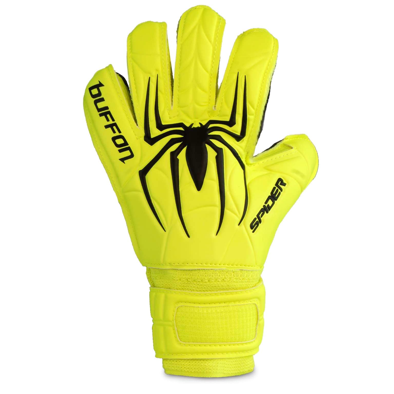 Buffon Guantes De Portero Spider Básico Infantil para Niño (Neón/Negro, 4)