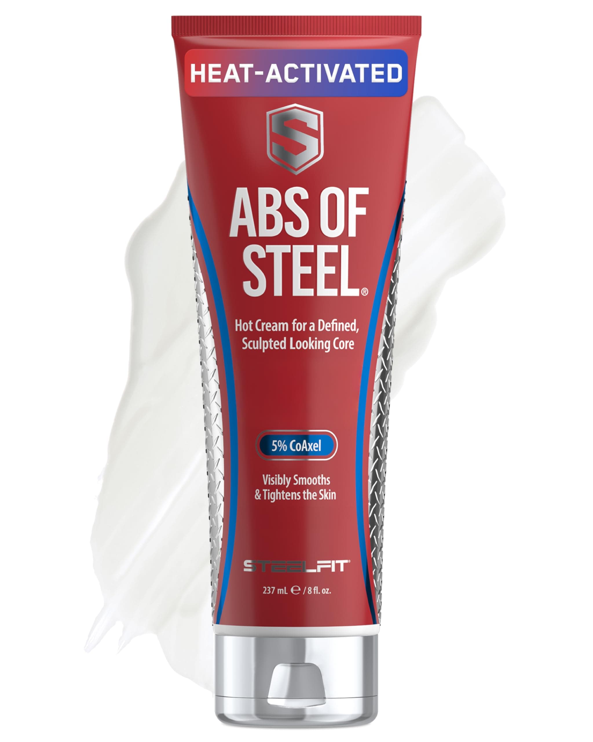 SteelFit Abs of Steel Maximum Definition Cream with 5% Coaxel, 8 fl oz (237ml)
