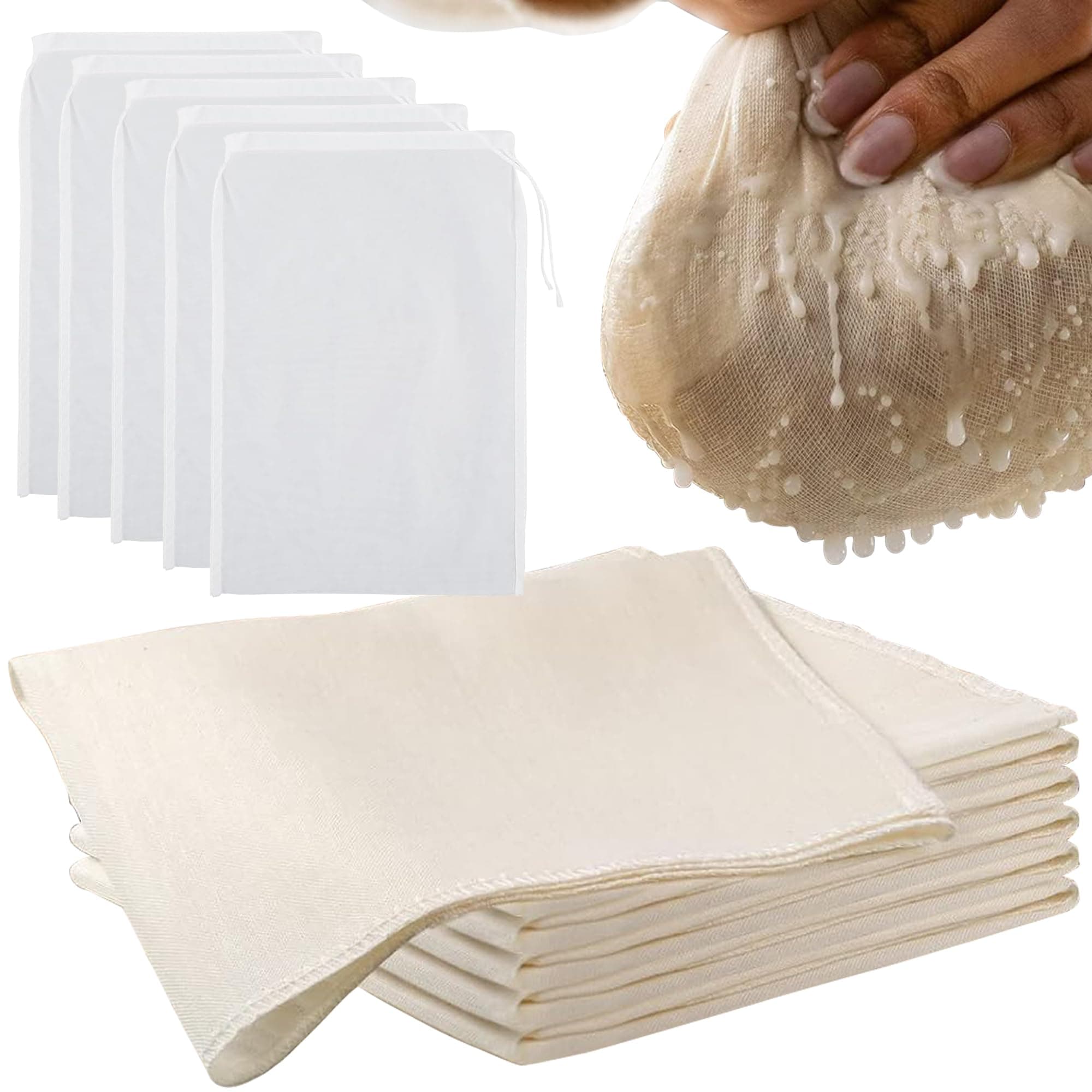 WITRET 10 Piezas Cheese Cloth y Bolsa de Filtro