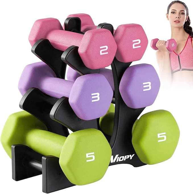 VIOPY Set De 6 Mancuernas Hexagonales De Neopreno