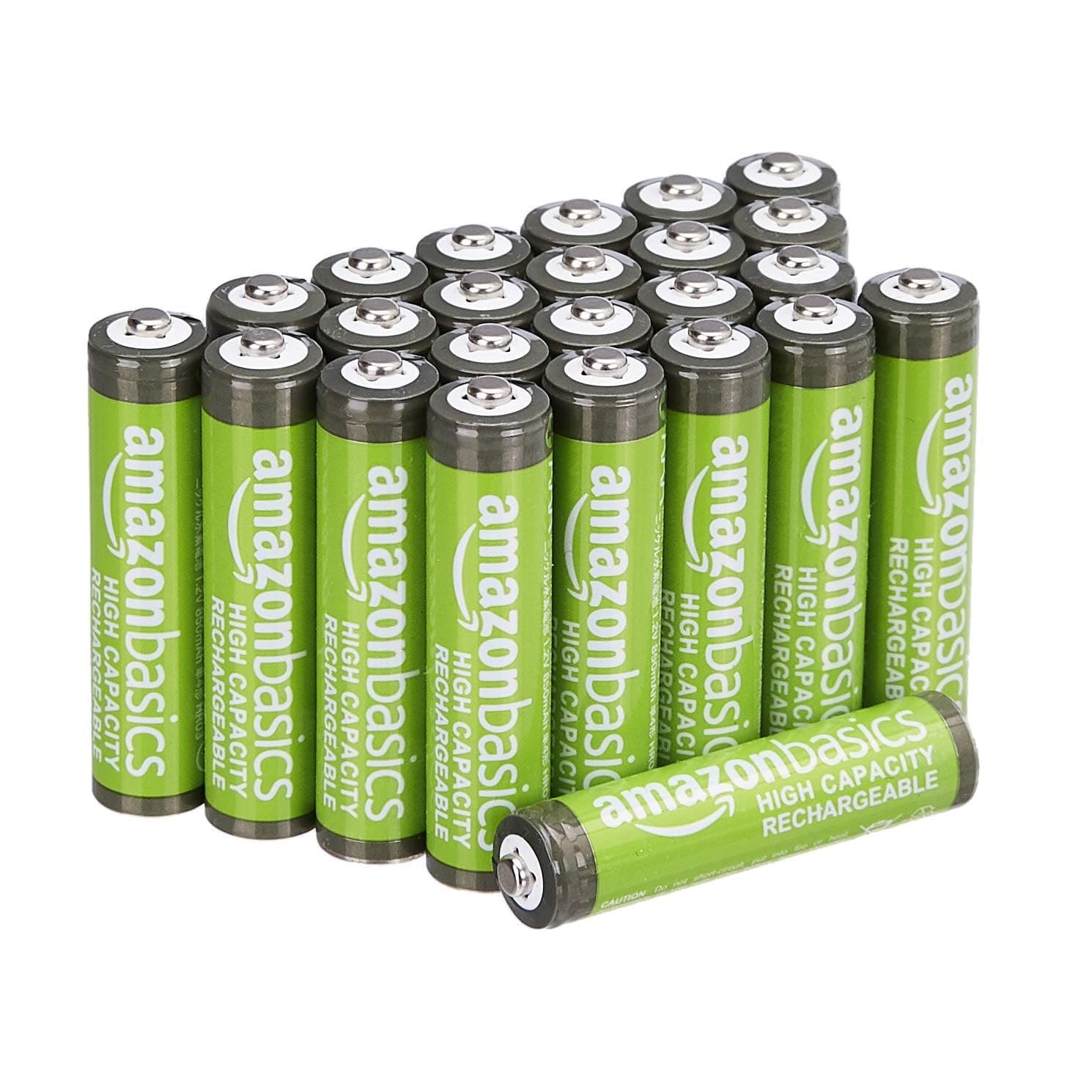 Amazon Basics - Paquete de 24 baterías NiMH recargables AAA de alta capacidad